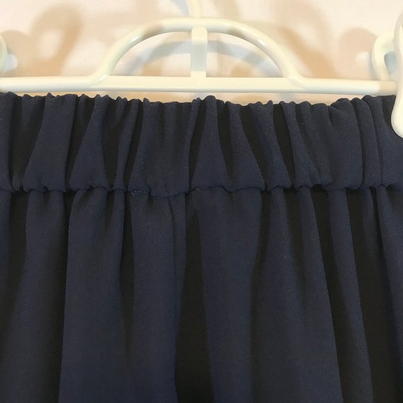 NWT CeCe Navy Blue Cropped Wide Leg Pants with Buttons - Picture 8 of 8